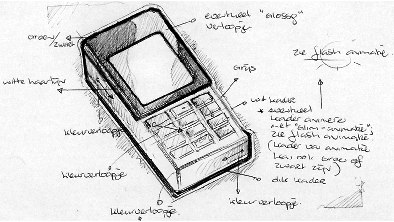 doodle of mobile phone