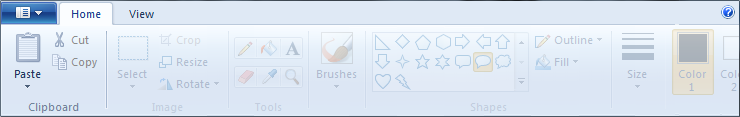 ms paint menu option clipboard