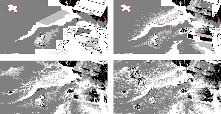 the fun of pixel art, a few steps of the creation process of a pixel art illustration